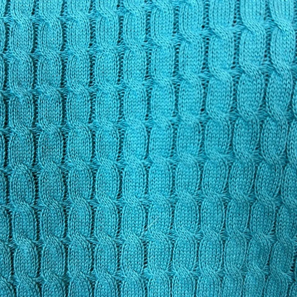 Dotti kids crew neck cable  knit long sleeve sweater. - Picture 2 of 4